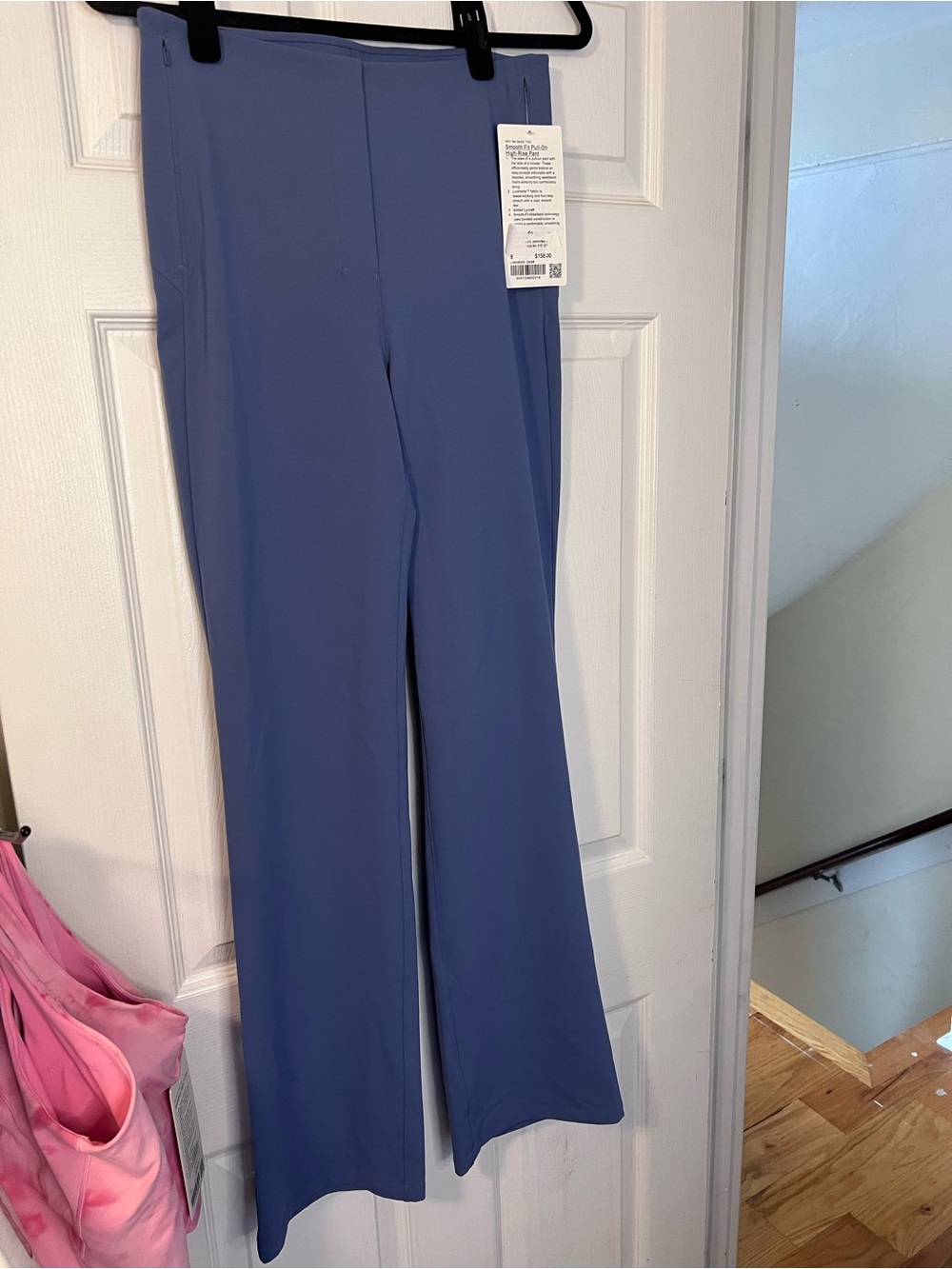 #554 Lululemon NWT Smooth Fit PullOn HR Pant 32” Oasis Blue Sz 8 Office Luxtreme - Picture 1 of 4